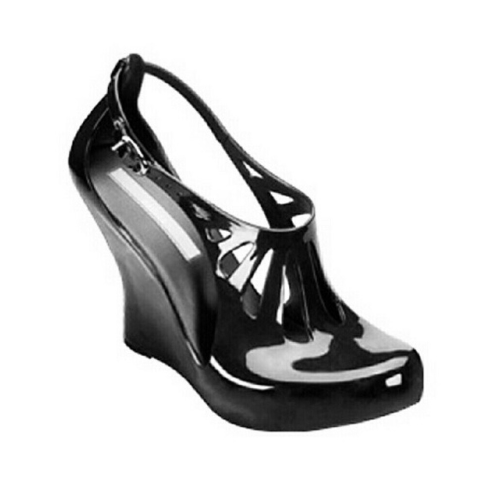NEW Melissa Cristal Black Platform Wedges